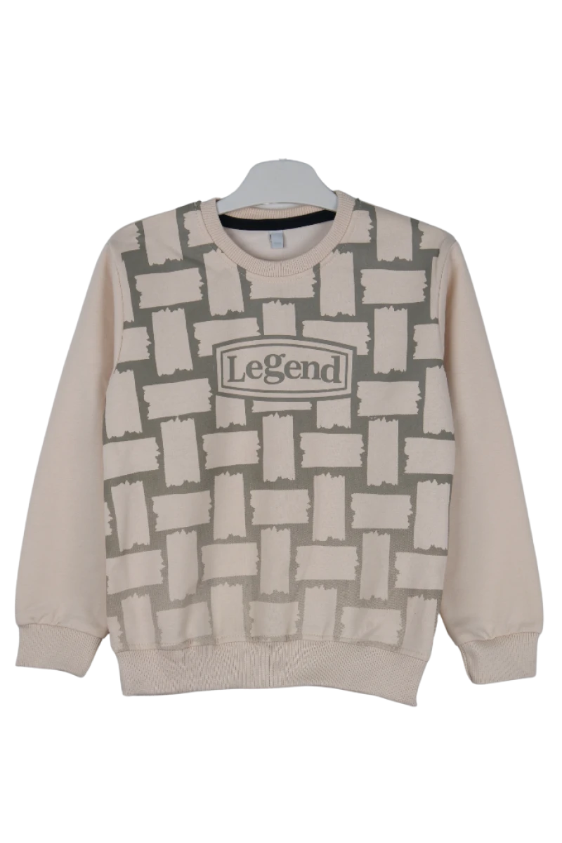 Legend Baskılı 2 İplik Kompakt İnce Erkek Çocuk Takımı - Gri